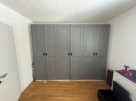 IKEA PAX Wardrobe 300cm Grey, 6 doors  Wrapped in Rütihof