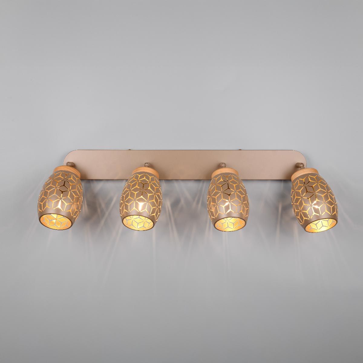Lampade: Strahler, 4 Spots, Coffee, 74 cm x 12 cm – Nuovo (secondo la descrizione) da Kreuzlingen venduto da Smart-Light 1