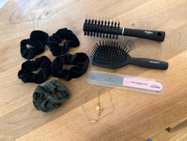 hair brush nail polish hair gummies necklace