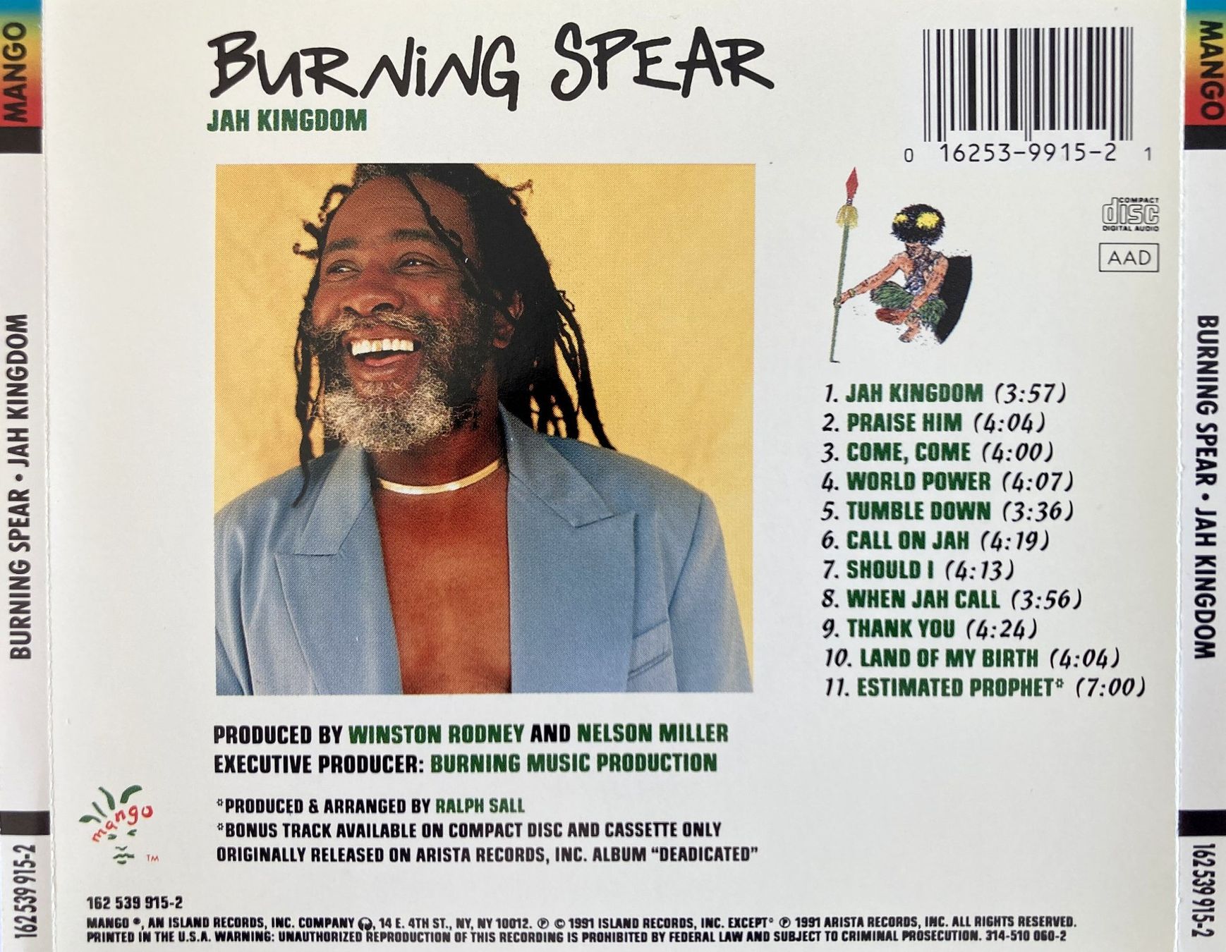 CDs: BURNING SPEAR - JAH KINGDOM – Gebraucht aus Bottens von hotter-than-hell 1
