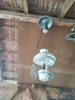 Antike Lampe, Hängelampe, Jugendstil, Glas, Rarität!