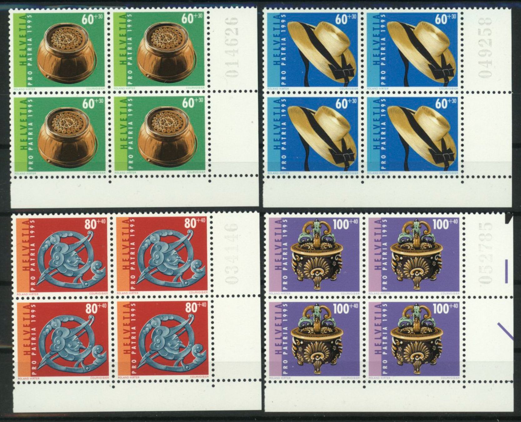 Tutti i francobolli: 1995, Pro Patria, Viererblöcke ** – Usato da Willisau venduto da Vollstempel