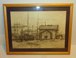 Neue Fundschätze Kunst Bild Kohlezeichnung signiert Graphik