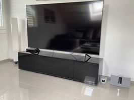 TV Möbel Schwarz Klavierlack