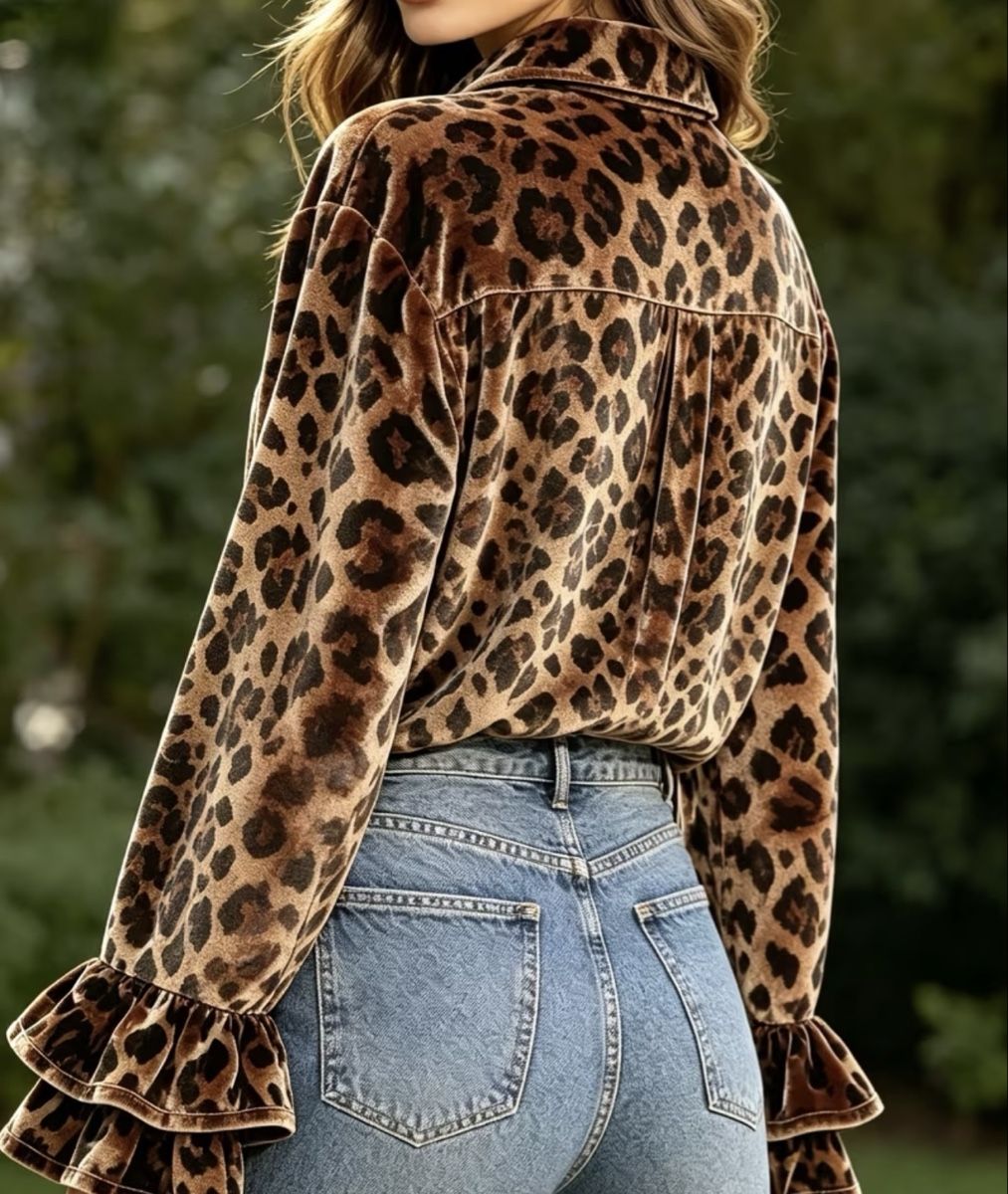 Camicette: Glamour Camicia Velluto Leopardato-tgL- nuova – Nuovo e nell'imballaggio originale da Gordevio venduto da LanaZimm 2