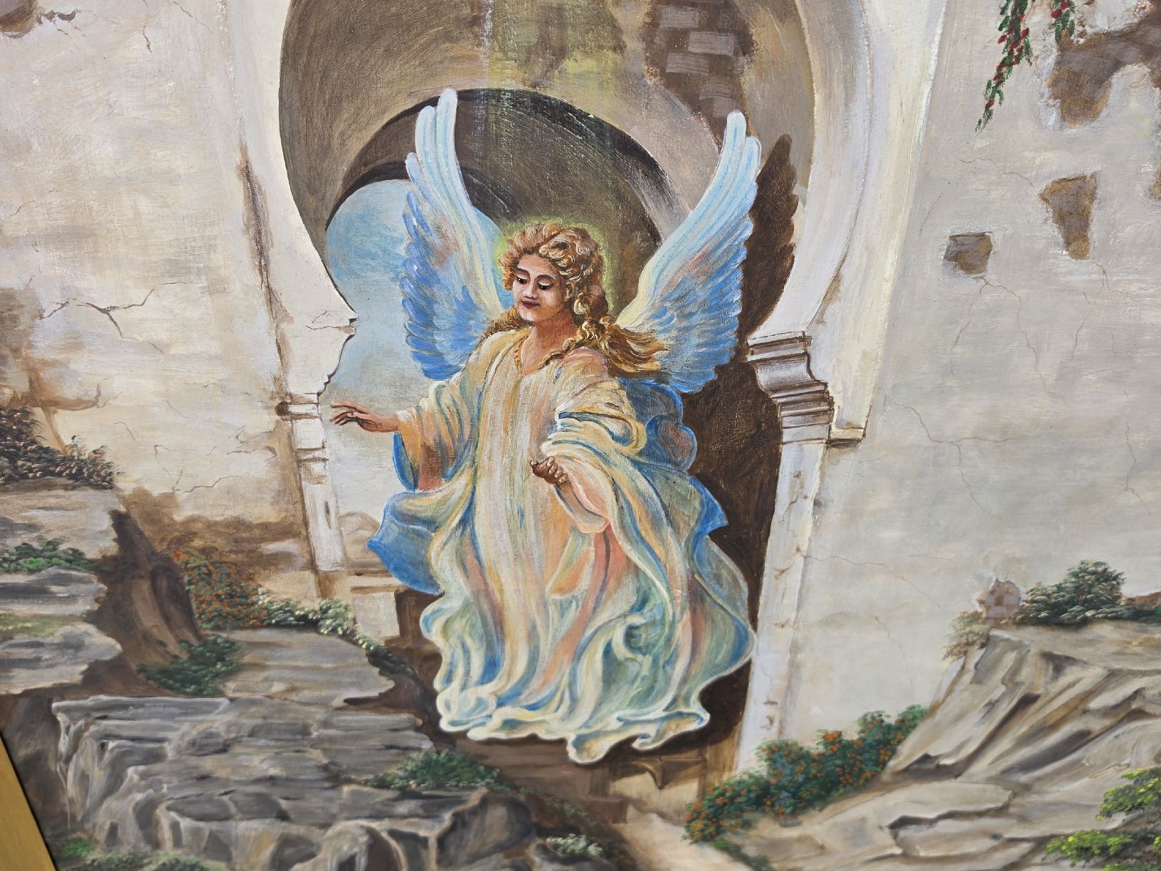 Tableaux: Gemälde Engel Landschaft gerahmt  – D'occasion à Mettlen par elios0888 2