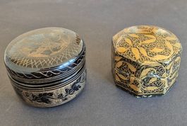 2 kleine Lackdosen, Thailand, Mitte 20. Jhdt