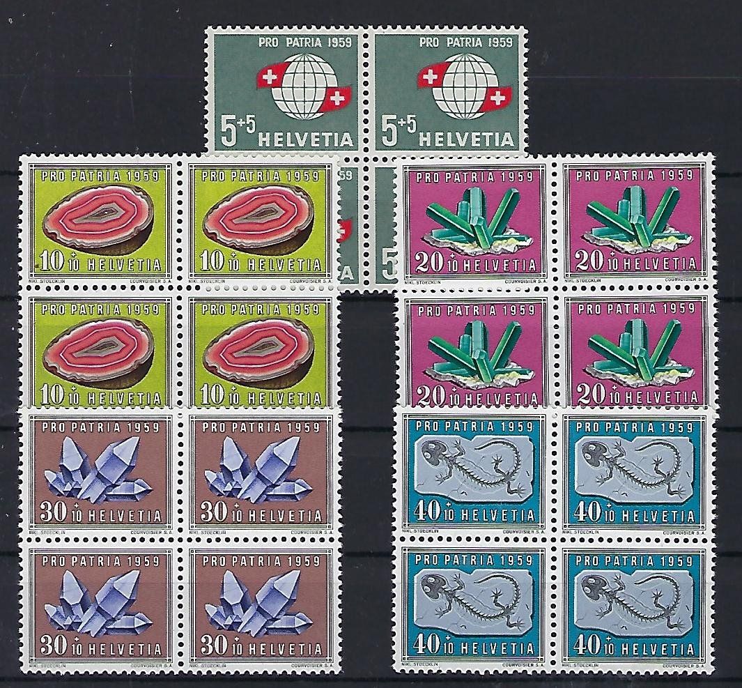 Tutti i francobolli: 1959  Patria Viererblocks postfrisch **   15427 – Usato da Lunden venduto da Animus999