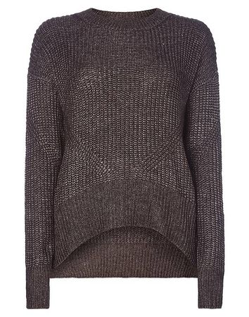 REVIEW Pullover in Rippenstrick mit Effektgarn G.36