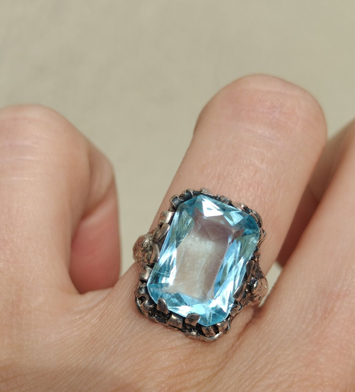 Anelli: Antiker Silber Ring mit hellblauem Paste✨ – Usato da schwyz venduto da larry91sz 6