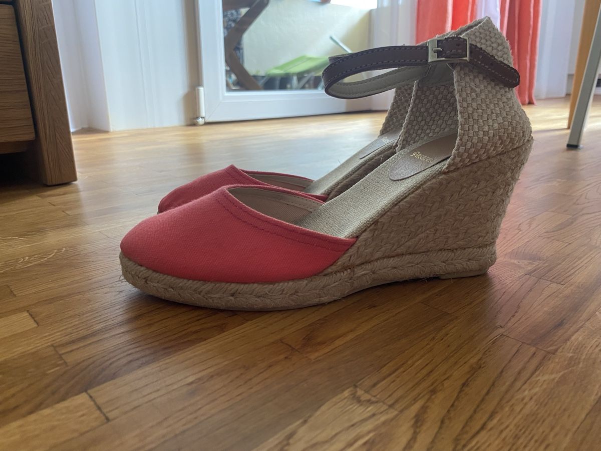 Damenschuhe: Espadrilles Sandalen orange 38 – Gebraucht aus Zürich von sinka 1