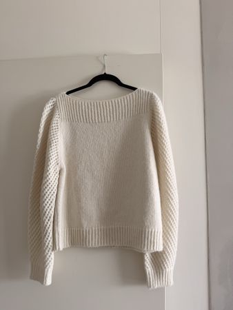 Pullover cream colour size S cotton blend wool