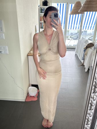 Festliches Kleid von GUESS/MARCIANO, Gr. 38, gold/glitzer