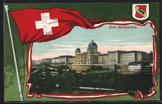 Cartoline postali: Bern, Blick auf das Bundespalais, Schwei – Usato da Berlin venduto da bartko-reher