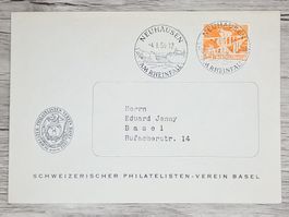 CL01 Enveloppe + Timbre Suisse 1954