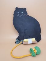 Katzen-Tafel, schwarze Katze, Wandtafel,
