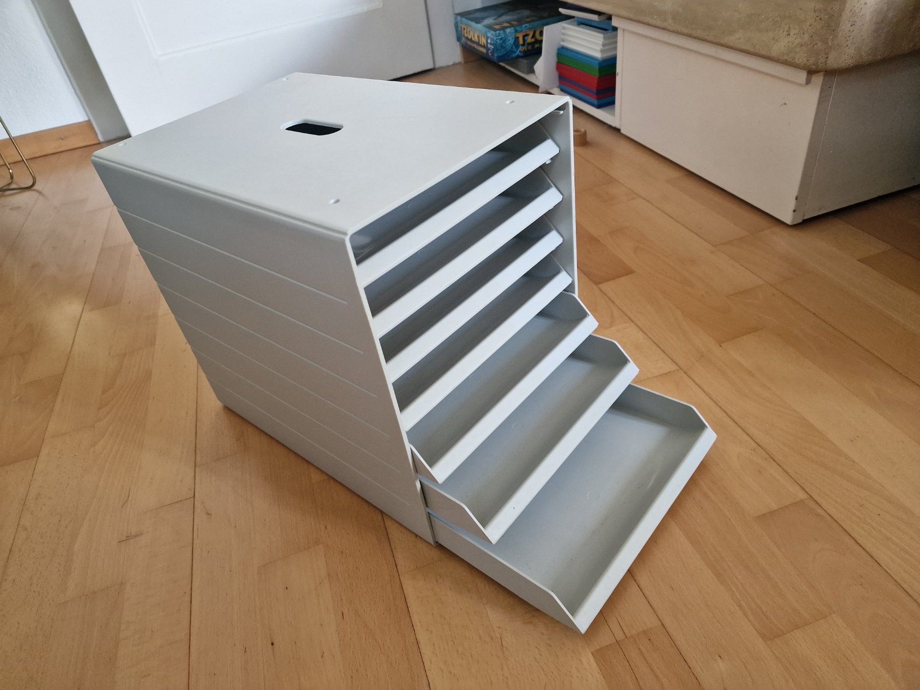 Sistemi di archiviazione: Schubladenbox Idealbox Plus, 7 Schübe, DIN C4, Kunststoff – Usato da Wabern venduto da ricar2do 1