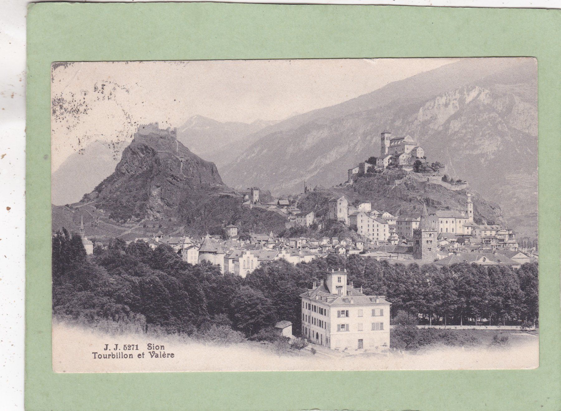 Cartoline postali: Sion Tourbillon et Valère 1909 – Usato da Herisau venduto da Lisegrat2008