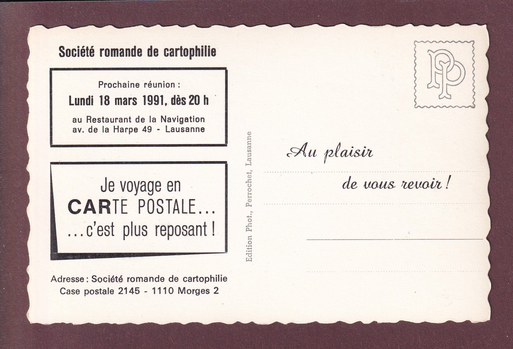 Cartoline postali: LE SENTIER – Usato da Pully venduto da nicecards 1