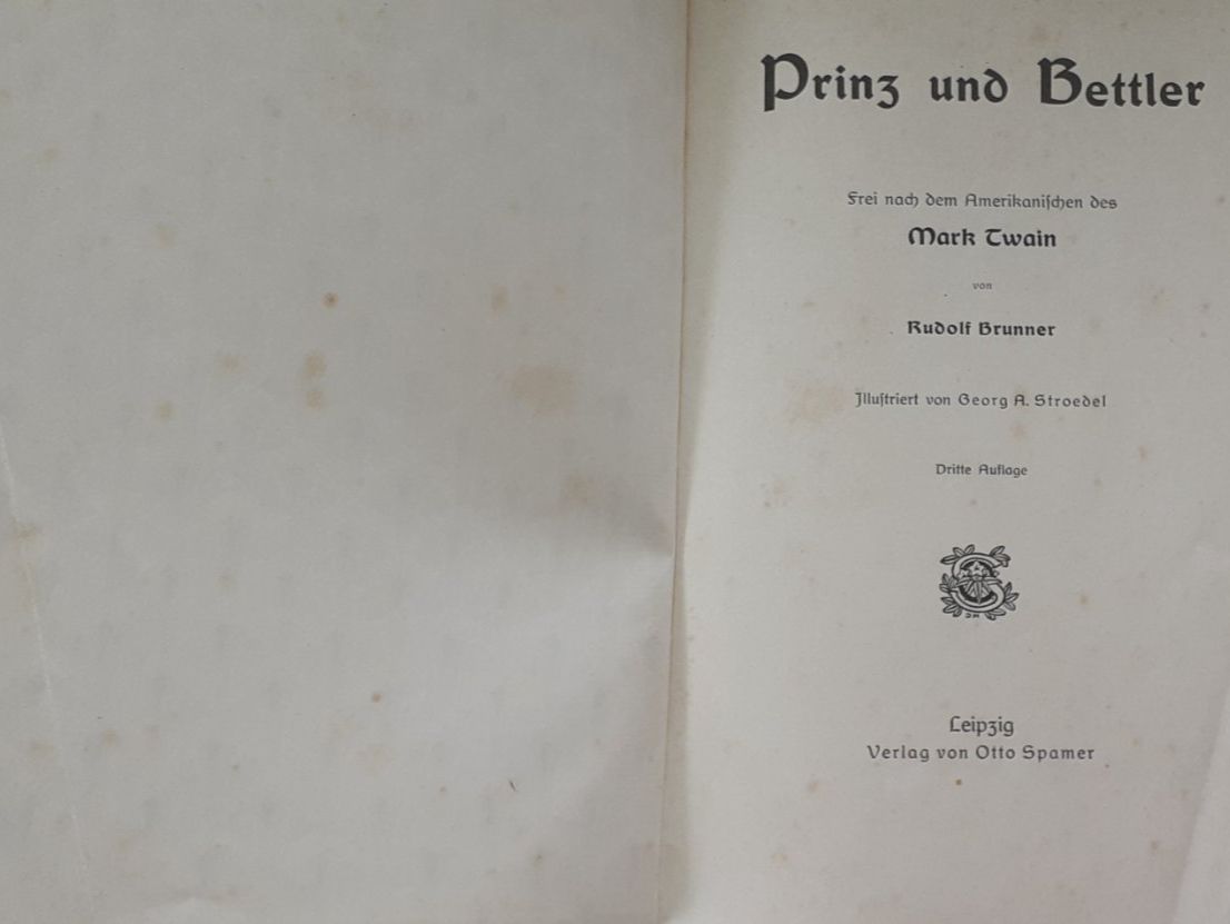 Libri: Mark Twain - Prinz und Bettler 1905 – Usato da Mörschwil venduto da lindaswunderkiste 1