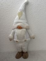 Deko Wichtel weiss mit Herz Motiv Stoff Junge 55cm