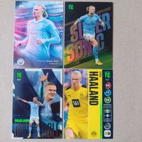 4x Erling Haaland Panini / Topps Cards Lot Man City Dortmund