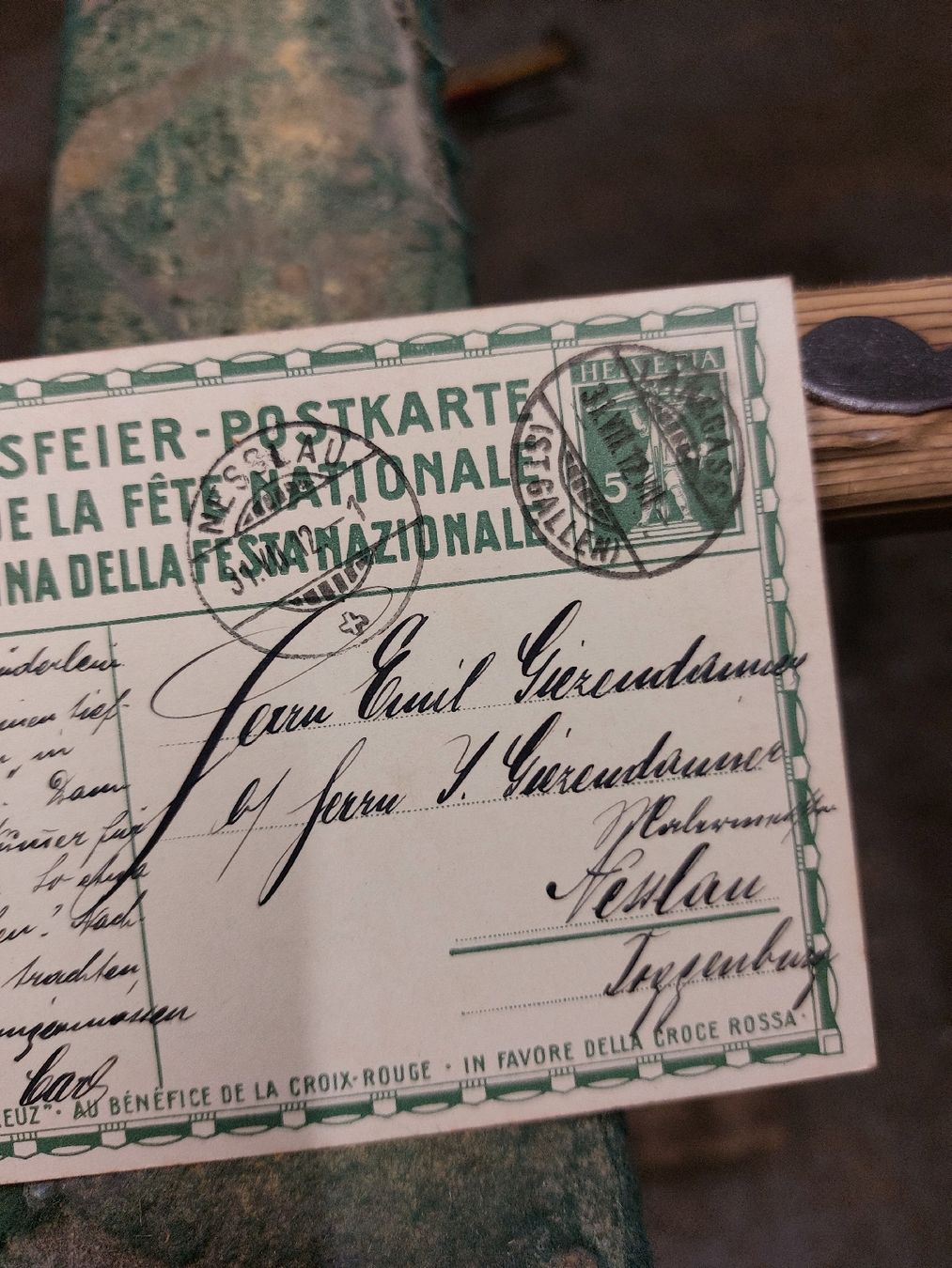 Cartoline postali: Postkarte Bundesfeier 1912 – Usato da Ganterschwil venduto da HeidiuPeter 6