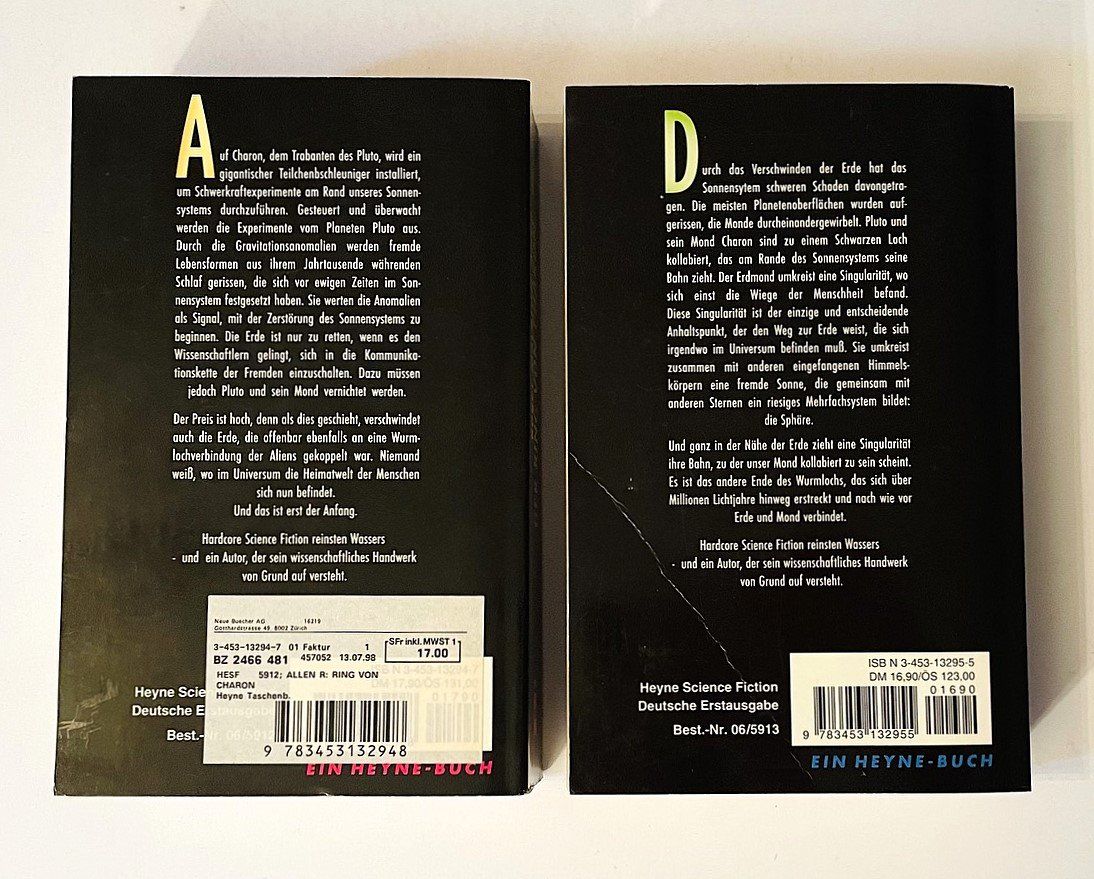 Libri: 2x Sci-Fi Romane Roger MacBride Allen Die Heimgesuchte Erde – Usato da Duggingen venduto da nad_6yzh 1