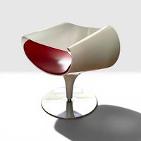 Züco Lounge Chair little Perillo weiss / rot