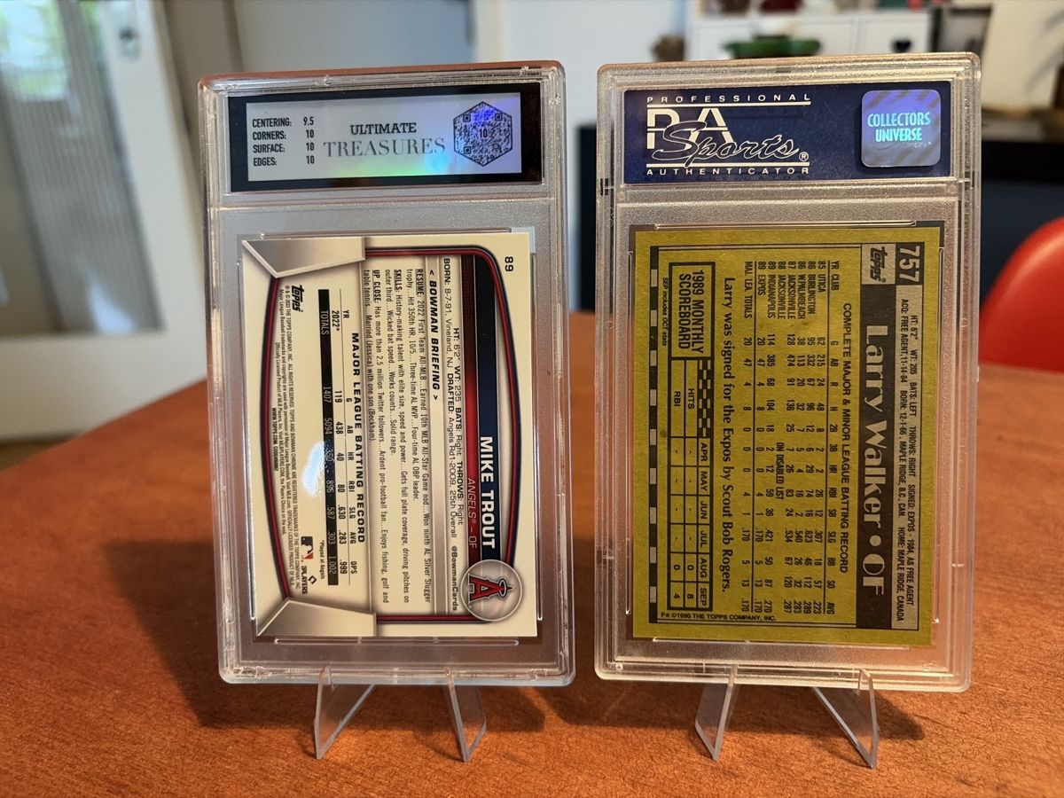 MLB Cartes à collectionner: 2 MLB Karten - Mike Trout & Larry Walker – D'occasion à Bern par sam_25hm 1