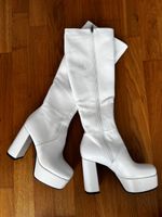 WHATTA SHOWDOWN Platform Knee High Boots – Weiss – Gr. 38
