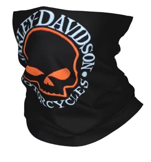 Passmontagna & Scaldacolli: Tour de cou Harley Davidson tête de mort neuf J118 – Nuovo e nell'imballaggio originale da Allens venduto da MADE.IN.ROCK.N.ROLL 1