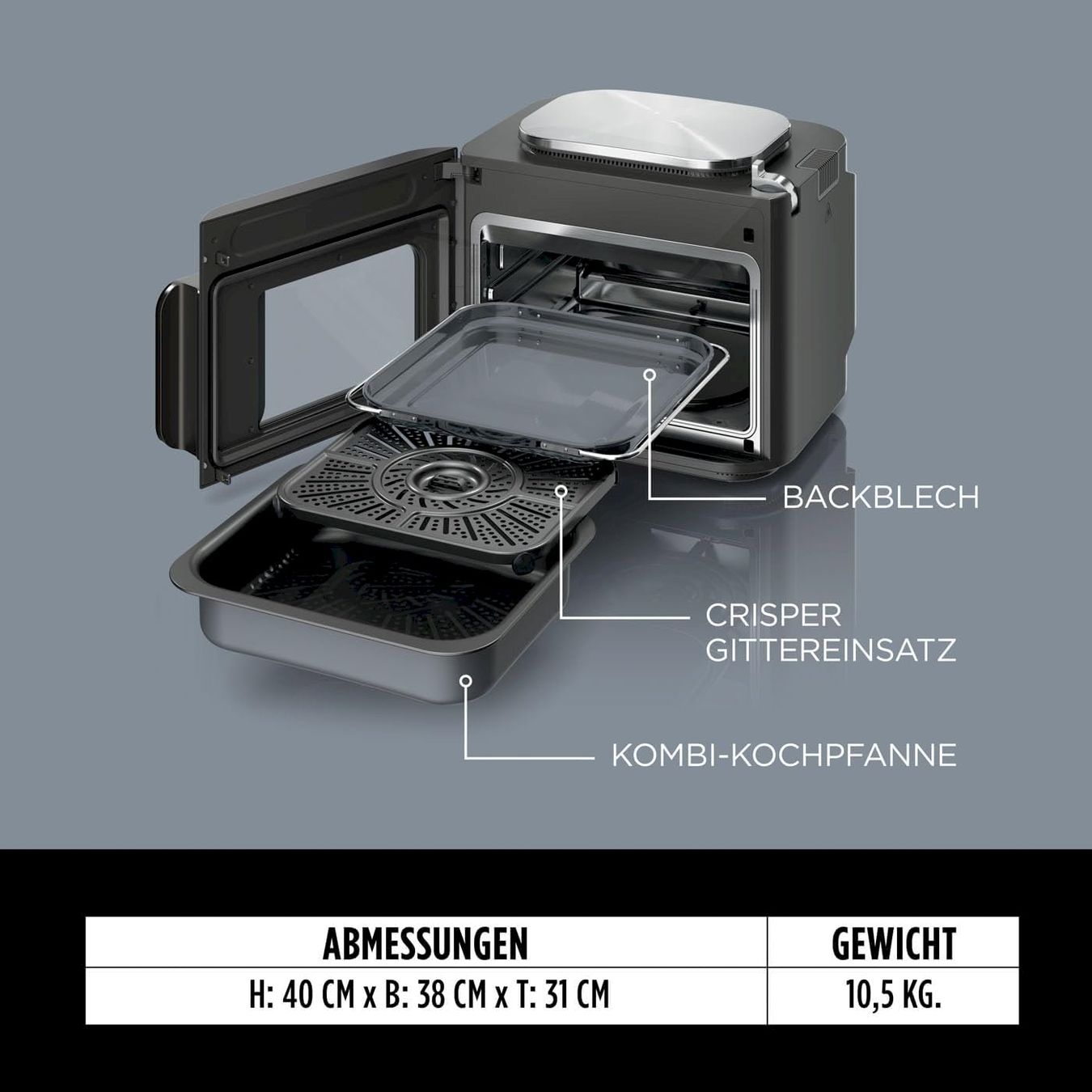 Pizzaofen: Ninja SFP700EU Ofen + Heißluftfritteuse – Neu und originalverpackt aus Bottighofen von zaap 1