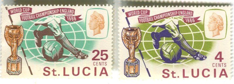 Alle Briefmarken: Briefmarken "Fussball". St. Lucia – Neu und originalverpackt aus Basel von Butsch5