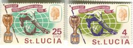 Briefmarken "Fussball". St. Lucia