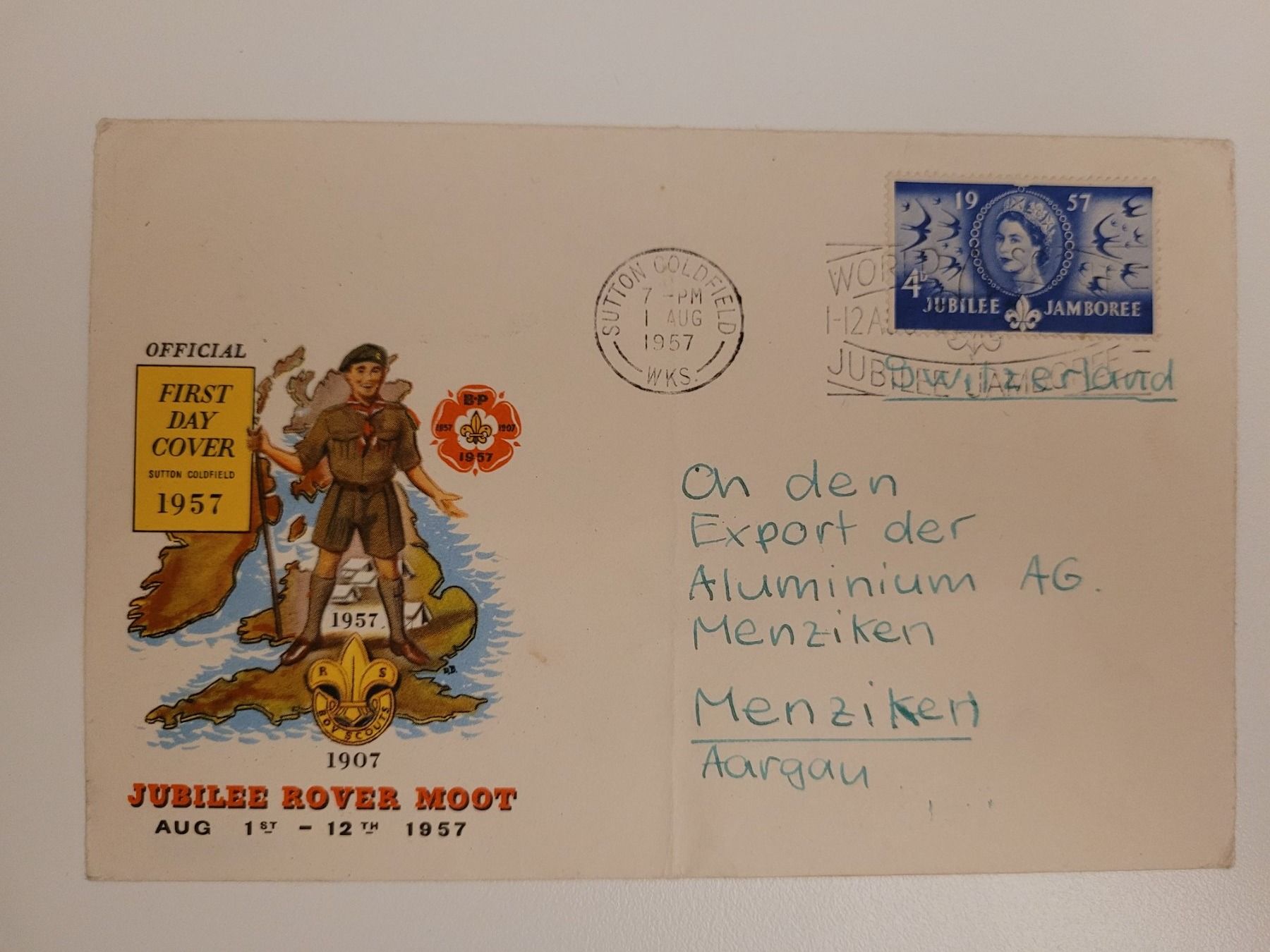 Tous les timbres: Umschlag + Briefmarke 1957 – D'occasion à Inwil par Flower2325