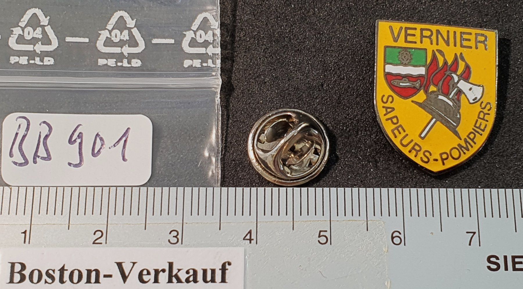 Placchette & Badge: BB901 - Pin Vernier  Sapeurs - Pompiers – Usato da Reinach BL venduto da Boston-Verkauf 1
