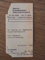 Spezialklassenwechsel zur Coop Tageskarte 