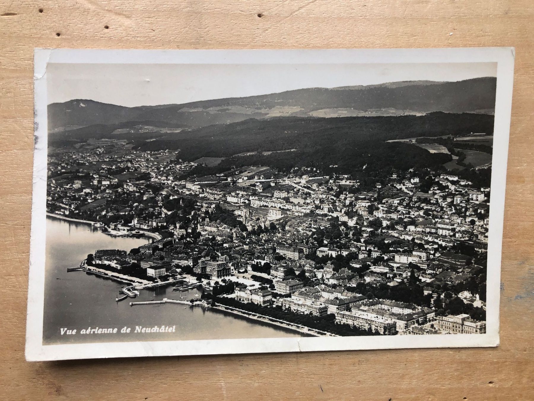 Cartoline postali: Vue aérienne de Neuchâtel ~1938 – Usato da Neuchâtel venduto da Atahuallpa