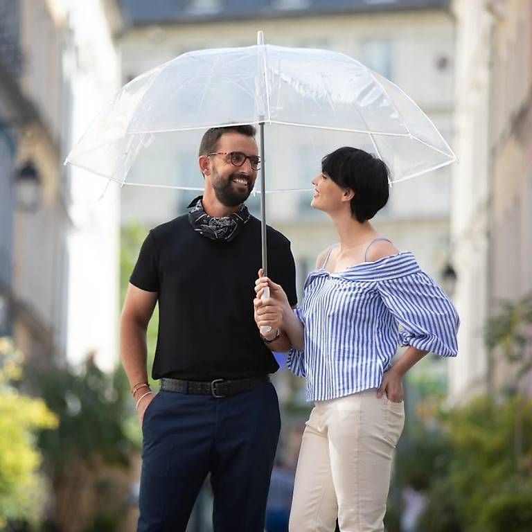 Ombrelli: 2 Regenschirme Hochzeit transparent/ durchsichtig – Usato da Winterthur venduto da cesteffani 2