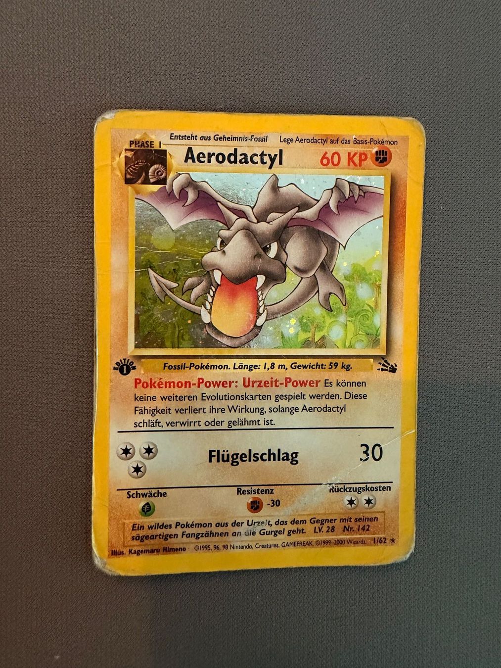 Pokémon Carte collezionabili: Pokemon Aerodactyl 1 / 62 – Usato da untersiggenthal venduto da stephanymar