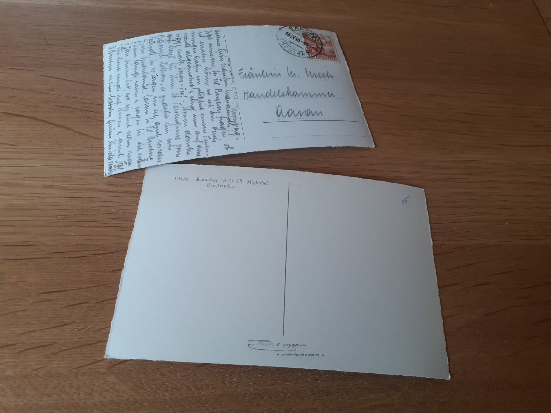 Cartoline postali: SAAS FEE - ALPHUBEL - GLETSCHER - 1944 – Usato da Winterthur venduto da Ornyx7 1