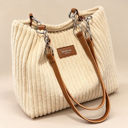 Modische Handtasche aus Cord - neu und ungetragen