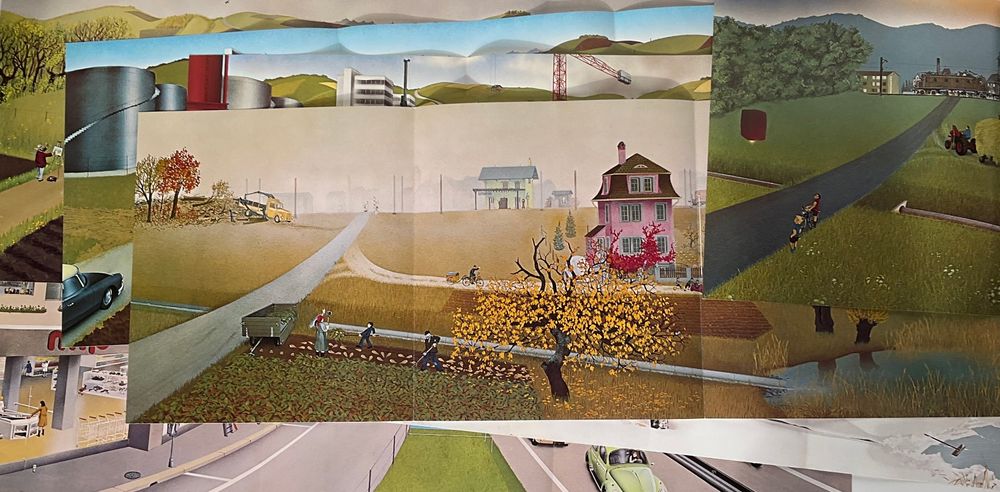 2x Jörg Müller, Veränderung der Landschaft + Stadt (Gebraucht) in
