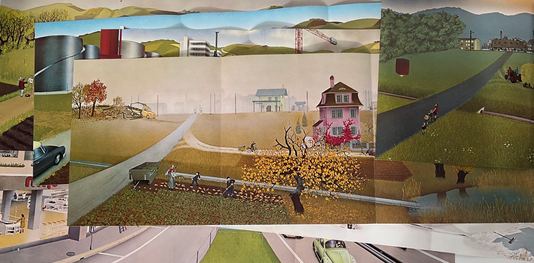 2x Jörg Müller, Veränderung der Landschaft + Stadt (Gebraucht) in