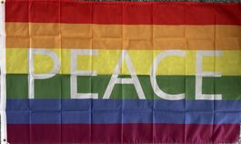 Regenbogenfahne Peace Frieden Fahne Pace Anti Krieg War