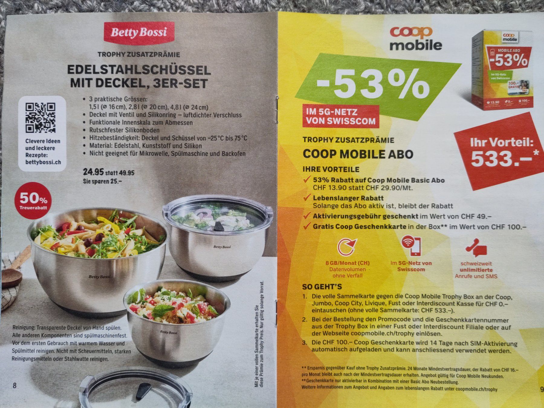 Coop Sammelmarken & -punkte: 7 volle Küchen Trophy Karten (Coop) – Neu (gemäss Beschreibung) aus Uettligen von Donroli 3