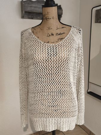 Pullover Chicoree beige Grösse L Netzoptik guter Zustand