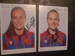 FC Basel - 2 signierte Autogrammkarten - Set