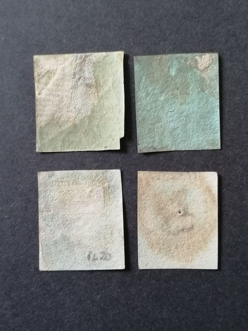 Alle Briefmarken: 4mal One Penny red 1841  – Gebraucht aus Happerswil von tschergi 1